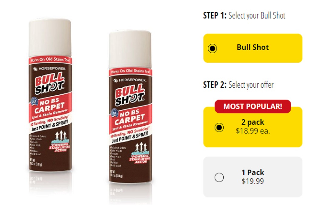 Bullshort carpet cleaner`