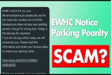 EWHC Parking Penalty Notice Text